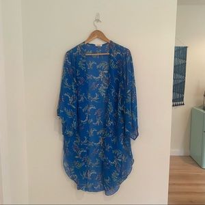 Adora Blue Floral Kimono size Large